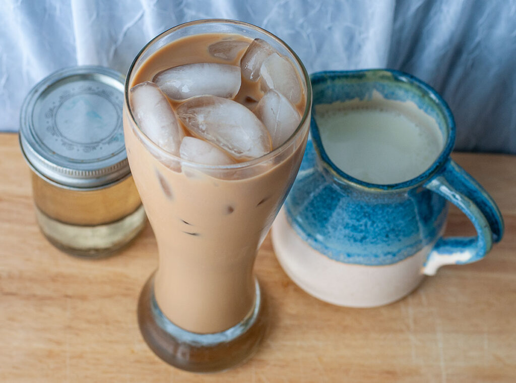 top-view-of-coffee-cream-and-simple-syrup